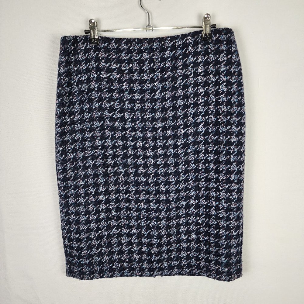 Ann Taylor Factory Wool Blend Tweed Pencil Skirt 8